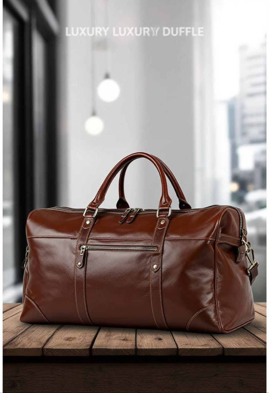 Duffel Bag / leather travel bag 5.1